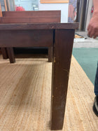 Solid Wood Rectangular Dining Table - Dark Timber Finish - Image 3