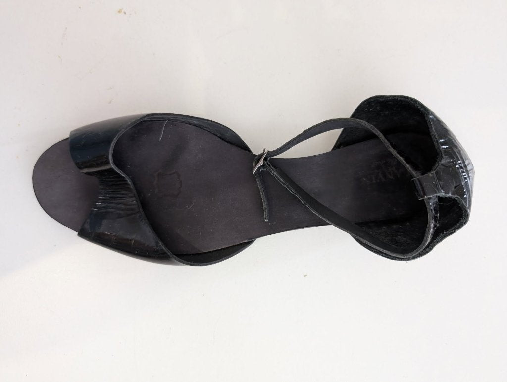 Lanvin Black Patent Leather D'Orsay Ankle Strap Sandals - Image 3