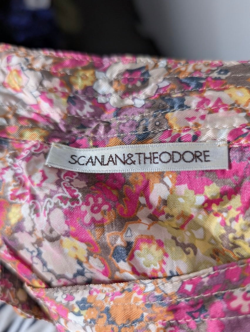 Scanlan & Theodore Floral Midi Skirt - Button Front - Image 4