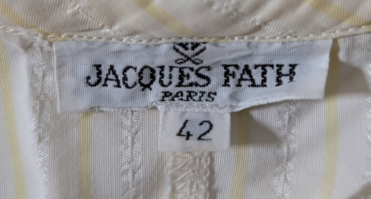 Jacques Fath Paris Vintage Embroidered Peter Pan Collar Blouse - Image 3