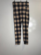 Aim'n Check Me Out Plaid High-Waist Tights Black and Beige Size S - Image 3