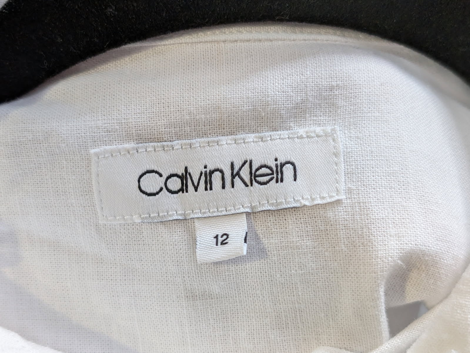Calvin Klein Kids Long Sleeve Button-Down Shirt White Size 12 - Image 3