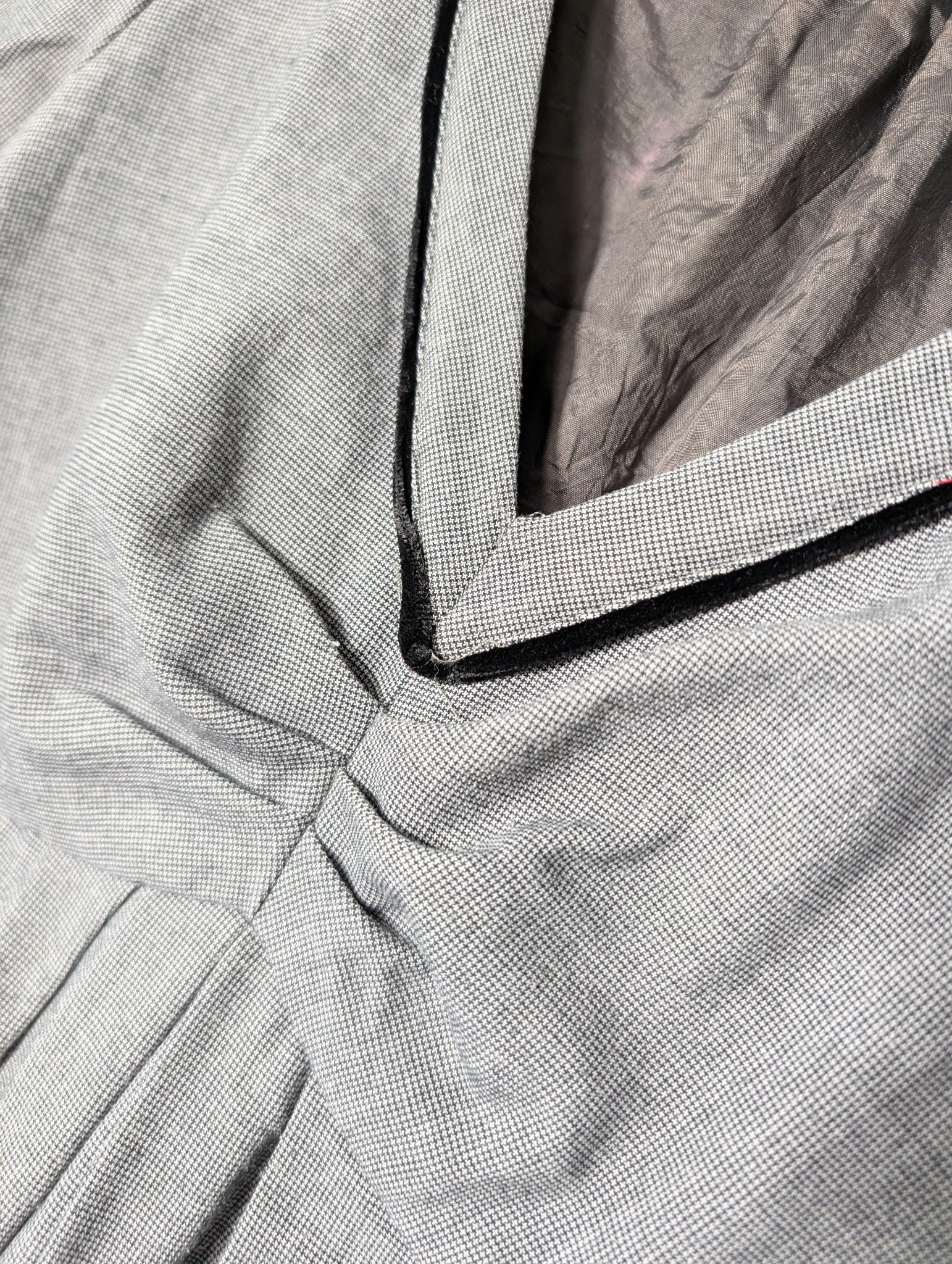 KATHERINE London V-Neck Dress Grey Houndstooth Size 12 - Image 3