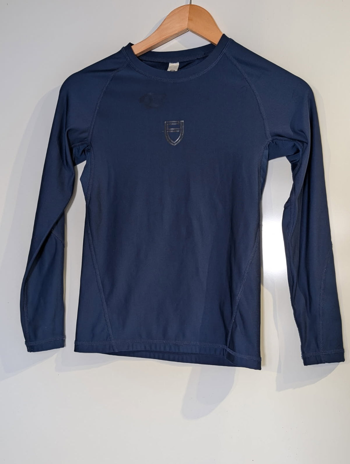 Ultra Compression Long Sleeve Shirt - Navy Blue Youth Size M - Image 1
