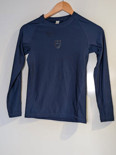 Ultra Compression Long Sleeve Shirt - Navy Blue Youth Size M - Image 1