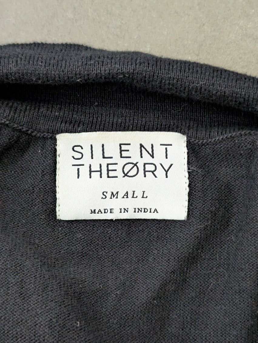 Silent Theory Black Polo Shirt - Men's Size Small - Image 4