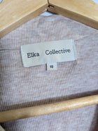Elka Collective Ribbed Button Down Shirt Beige Size 10 - Image 4