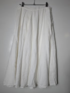 White Linen Midi Skirt with Eyelet Lace Detail EU 46 - Image 3