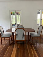 Parker Mid-Century Modern Teak Dining Table And 4 Chairs - Image 1