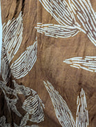 Massimo Dutti Halter Neck Maxi Dress Brown Leaf Print EU 38 - Image 3