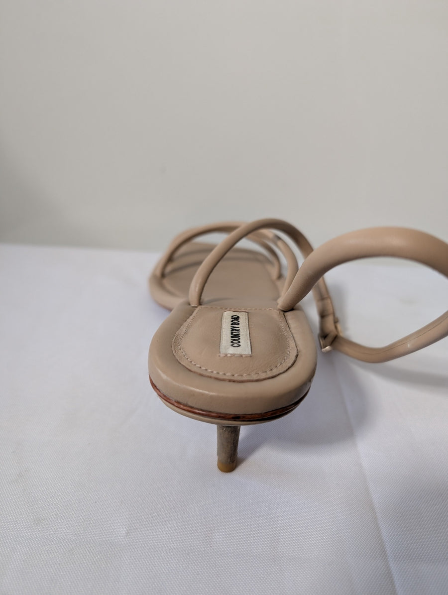 Country Road Strappy Kitten Heel Sandals Nude EU 42 - Image 3