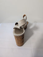 Salvatore Ferragamo Cork Wedge Sandals Cream Leather - Image 3