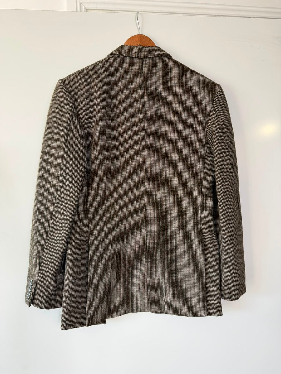 Chotirmall Men's Wool Blazer Brown Houndstooth - Image 3