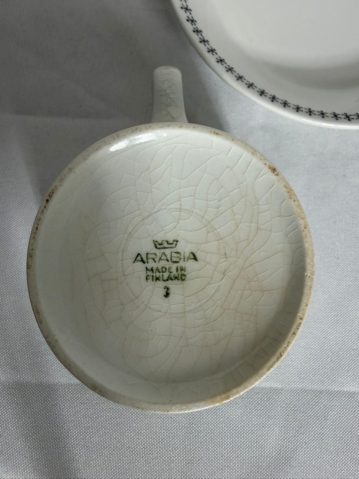 Vintage Arabia Finland Emilia Tea Cup & Saucer Set - 8 Piece Collection - Image 3