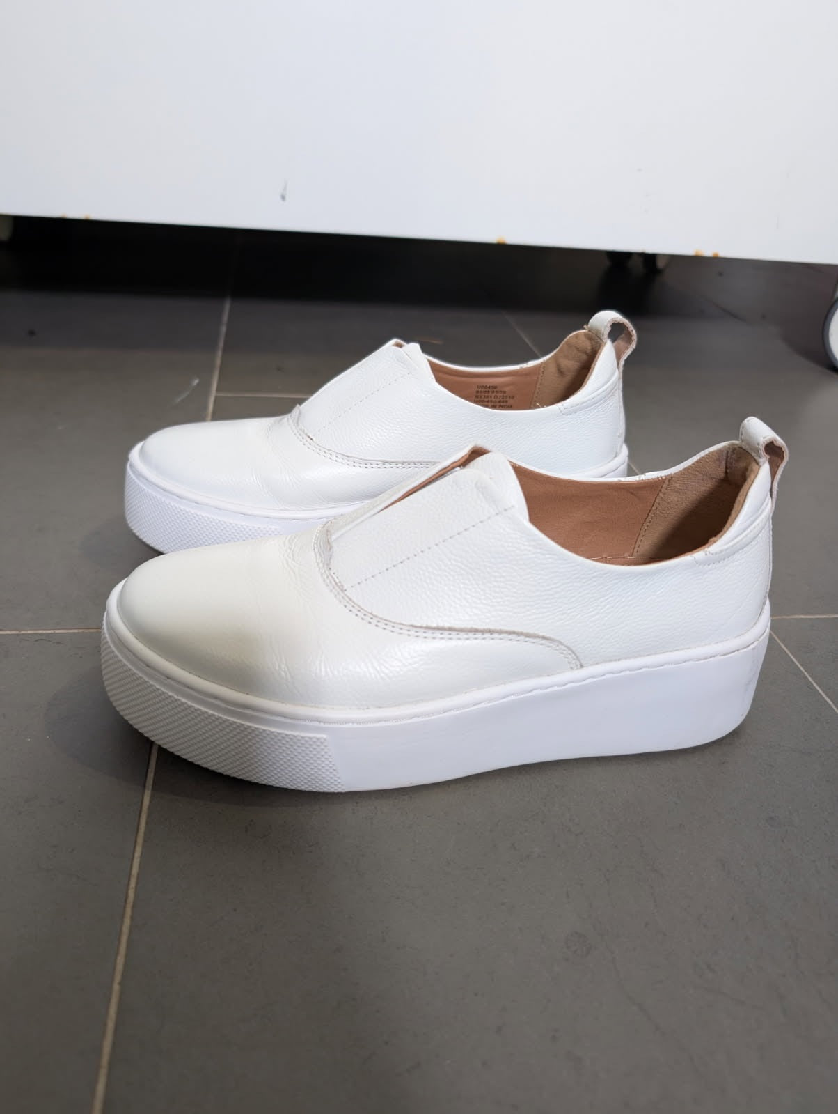 Next Signature Platform Slip-On Sneakers - White Leather UK 5 / EU 38 - Image 3