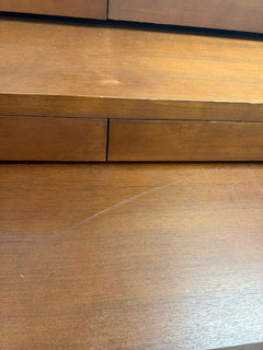 Unbranded Nesting Display Tables Set of 5 Dark Wood Finish - Image 5