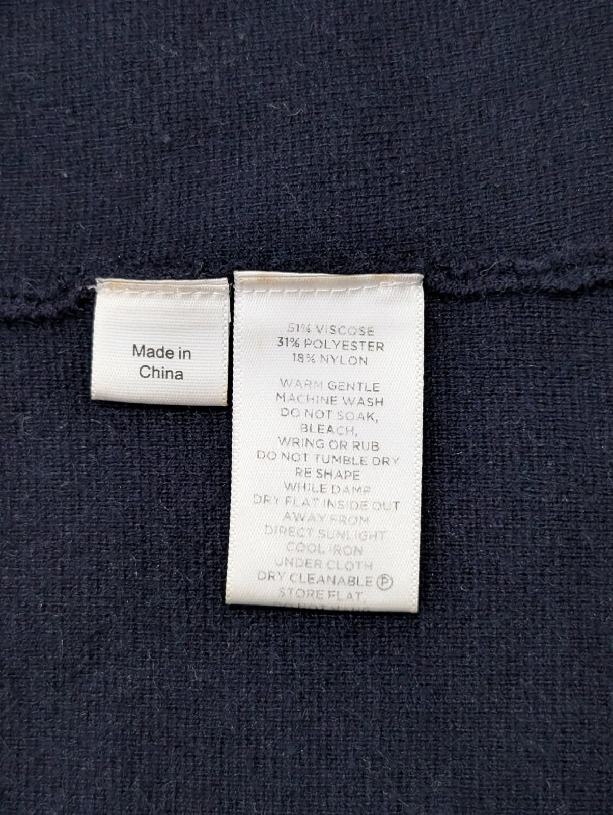 SABA Navy Knit Blazer Cardigan - Size Small - Image 3