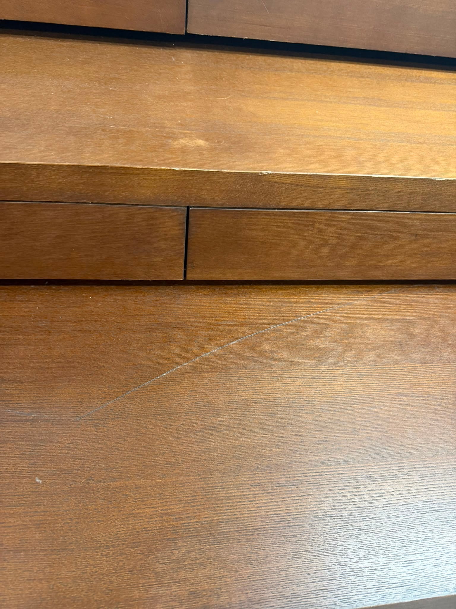 Unbranded Nesting Display Tables Set of 5 Dark Wood Finish - Image 5