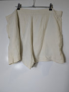 Posse High-Waisted Linen Shorts Cream Size M - Image 4