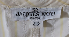 Jacques Fath Paris Vintage Embroidered Peter Pan Collar Blouse - Image 3