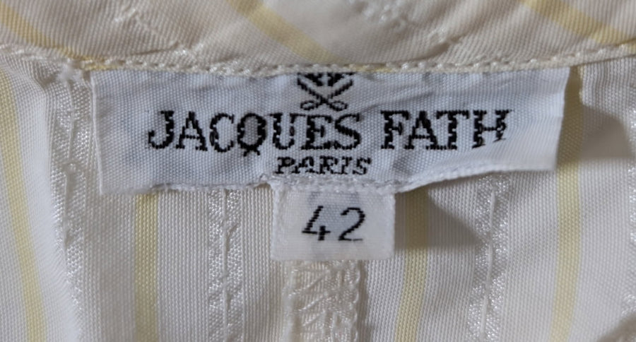 Jacques Fath Paris Vintage Embroidered Peter Pan Collar Blouse - Image 3