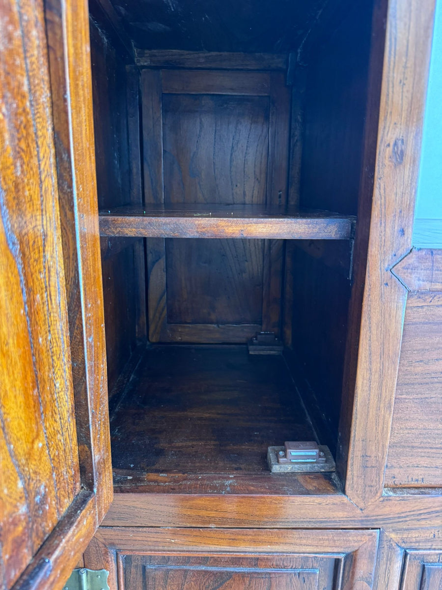 Antique Chinese Tansu Step Chest Cabinet Solid Rosewood Brown - Image 4