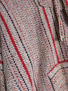 Confecciones Angy Mexican Baja Hoodie Red Striped Pullover XL - Image 3