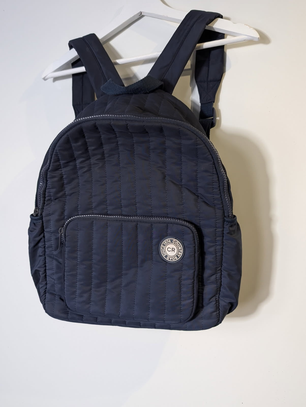 Country Road Quilted Nylon Backpack Navy - Image 2