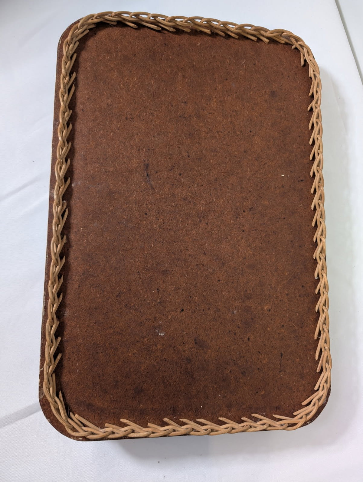 Vintage 1954 Sydney Royal Show Wicker-Rimmed Serving Tray - Image 3