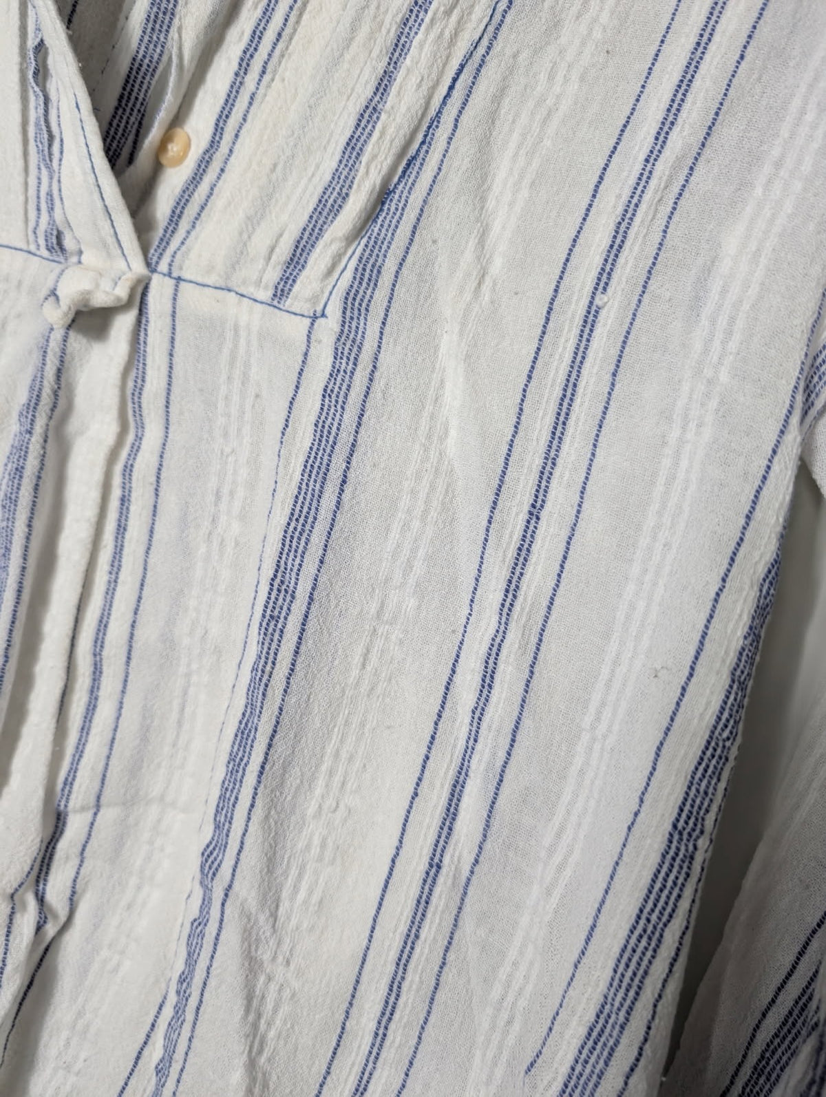 Isabel Marant Étoile Striped Cotton Blouse - White & Blue Size 40 - Image 3
