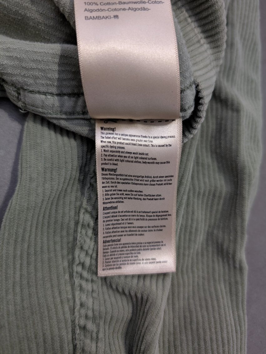 Scotch & Soda Men's Olive Green Corduroy Button-Down Shirt - Image 4