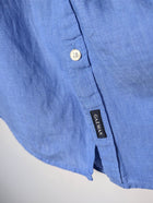 Gazman Men's Long Sleeve Button Down Shirt Blue Linen Medium - Image 3