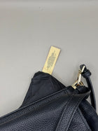 Kate Spade Pebbled Leather Crossbody Bag Black Gold Bar Detail - Image 2