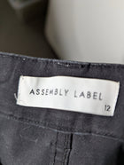 Assembly Label Wide-Leg Cropped Trousers Black Women's Size 12 - Image 3