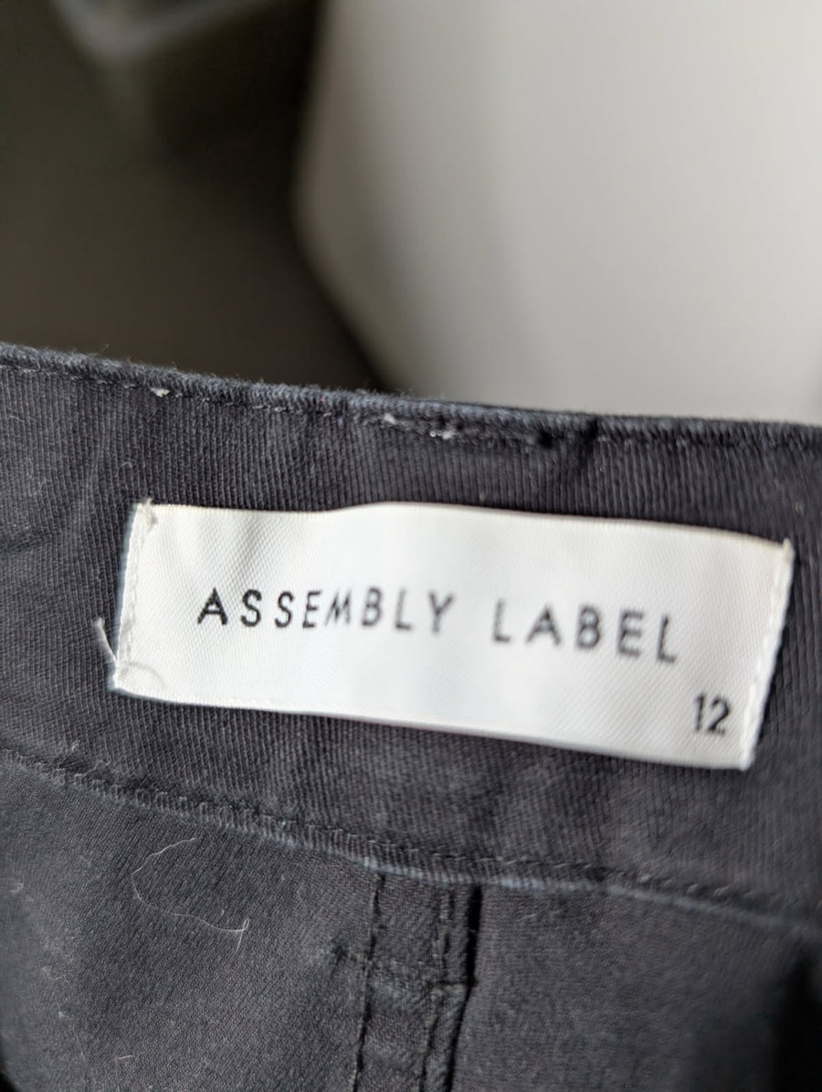 Assembly Label Wide-Leg Cropped Trousers Black Women's Size 12 - Image 3
