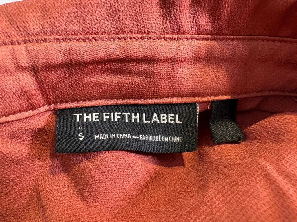 The Fifth Label Satin Button-Down Shirt Rust Size S - Image 2