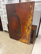 Buddha Face Metal Wall Art Panel Bronze Gold 87 x 132 cm - Image 3
