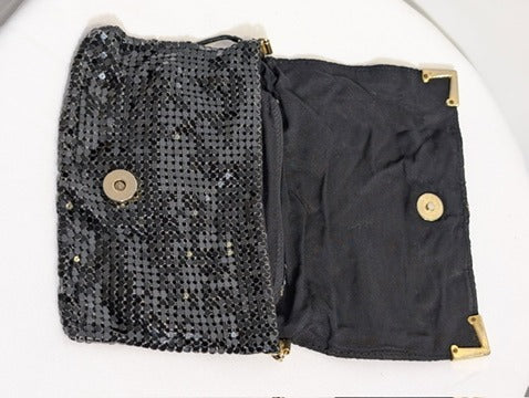 Whiting & Davis Mesh Crossbody Bag Black - Image 3