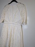 Zimmermann Eyelet Lace Midi Dress White Size 3 - Image 3