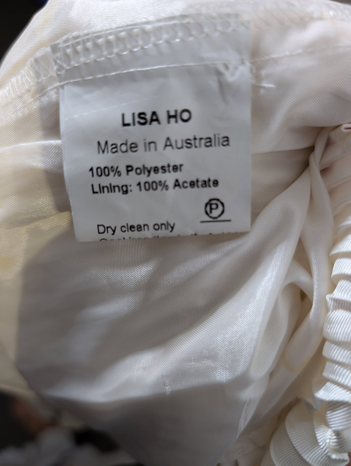 Lisa Ho Cream Pleated Ruffle Skirt - Women's AUS 10 - Image 3