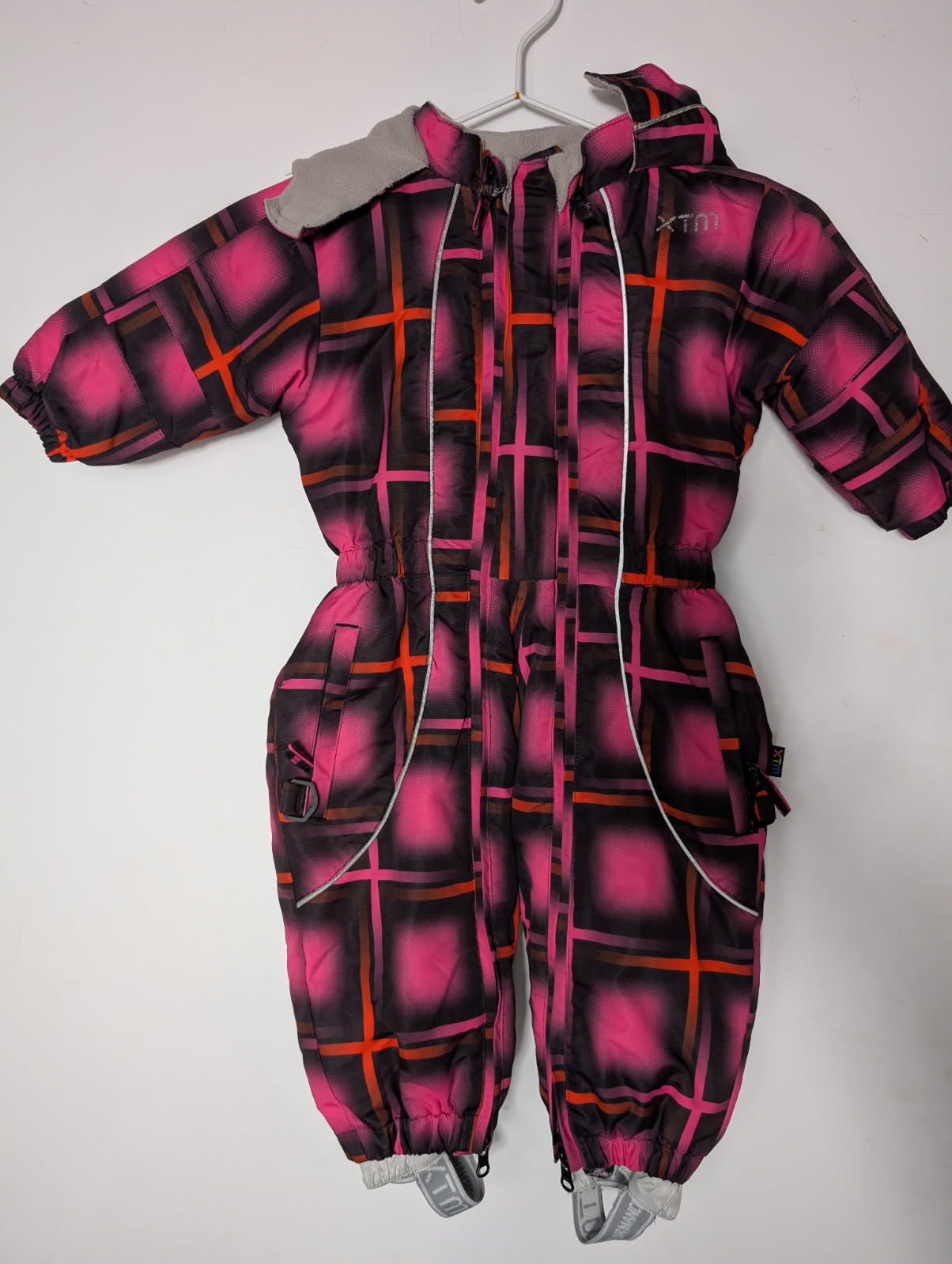 XTM Performance Infant Snow Jacket - Size 1 Pink Plaid - Image 1