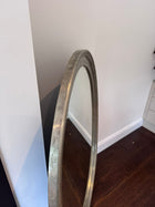 Coco Republic Oval Wall Mirror - Aged Silver Beaded Frame - Image 4
