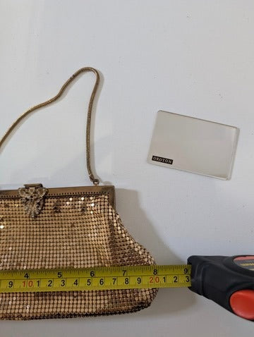 Vintage Oroton Gold Tone Mesh Evening Handbag - Made In West Germany - Image 3
