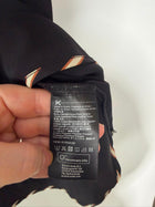 Maison Scotch V-Neck T-Shirt Black with Striped Trim Size L - Image 3