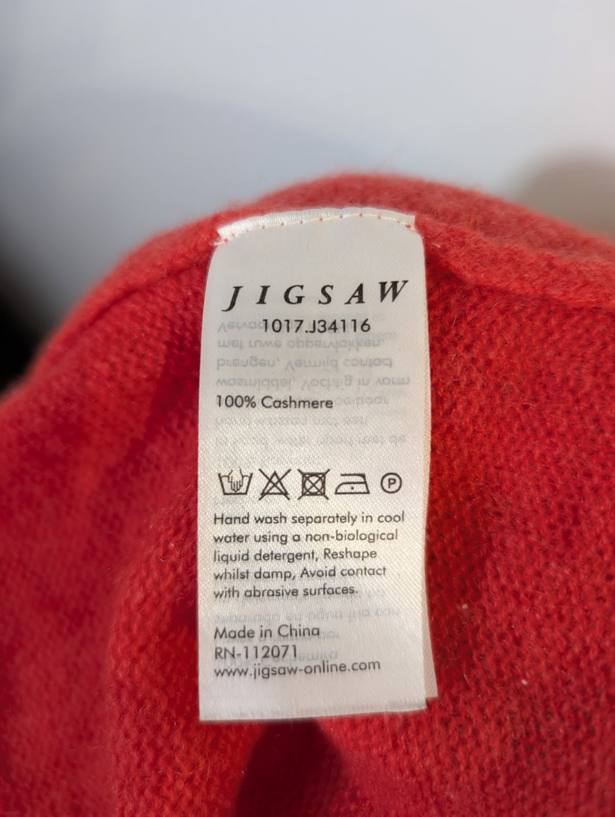 Jigsaw Women's Crewneck Sweater 100% Cashmere Red Size XS - Image 3