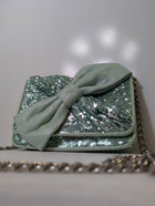Kate Spade New York Sequin Bow Crossbody Bag Mint Green - Image 3