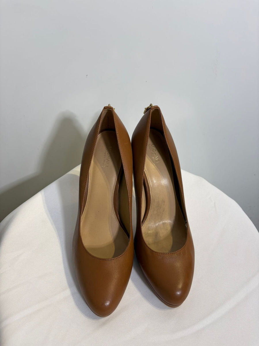 Michael Kors Flex Mid Pump Luggage Leather US 9M - Image 3