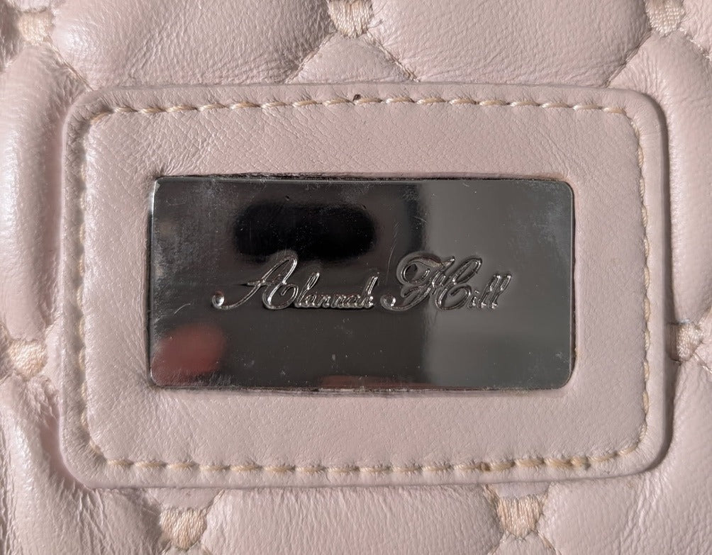 Alannah Hill Quilted Crossbody Bag - Blush Pink with Chain Strap - Image 3