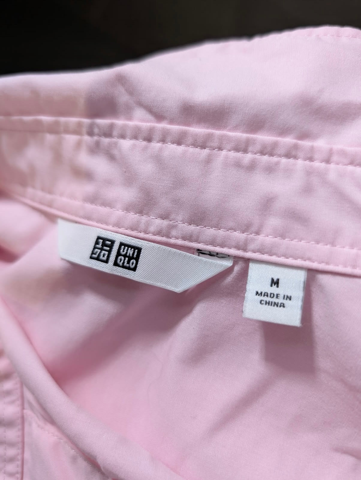 Uniqlo Women's Fine Broadcloth Long Sleeve Shirt - Pink Size M - Image 4