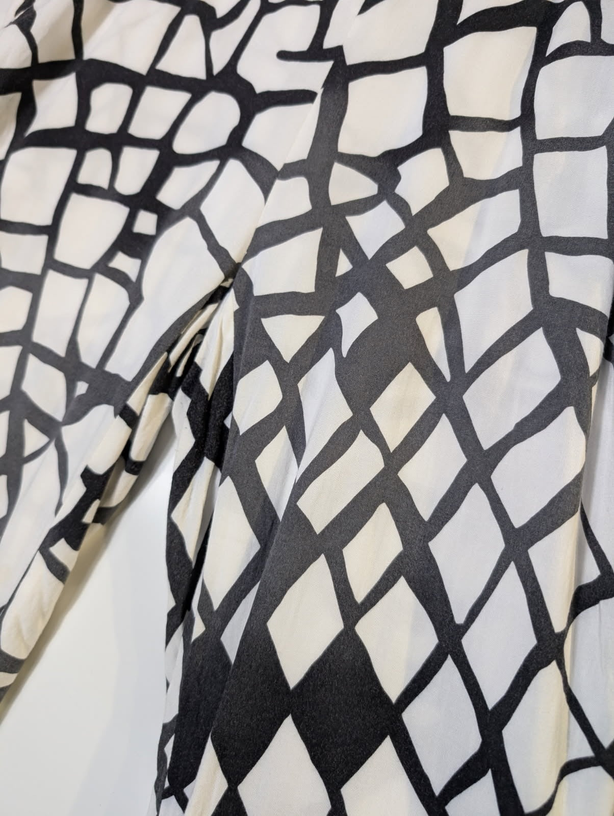 Sass & Bide Mosaic Love Jogger Pants - Black & White Viscose Size 10 - Image 4